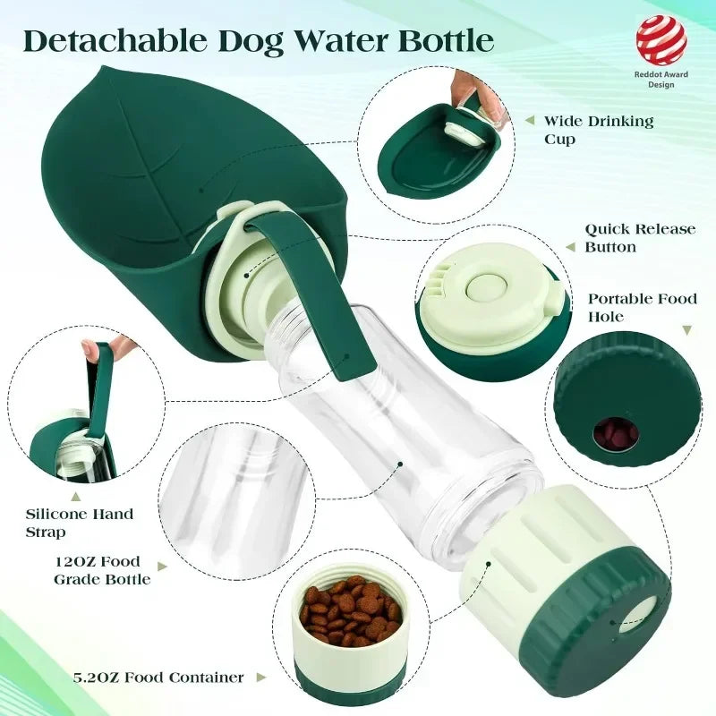 Detachable Dog Portable Water Bottle - Portable Pet Meals On-The-Go