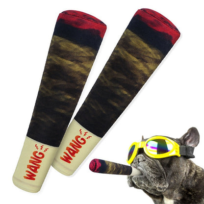 Funny Dog Prank Toy – Plush Fake Cigarette Chew Toy