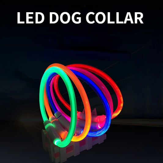LED Pet Luminous Collar - 8 Color Night Safety Light