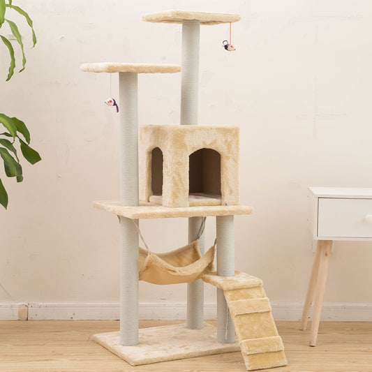 Cozy Cat Tower – Scratch, Climb, and Lounge in Style